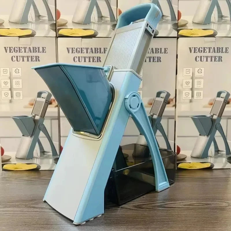 Coupe-légumes 5 en 1, coupe-bande, épaisseur réglable, coupe-légumes multifonction, accessoires de cuisine sûrs, Gadget