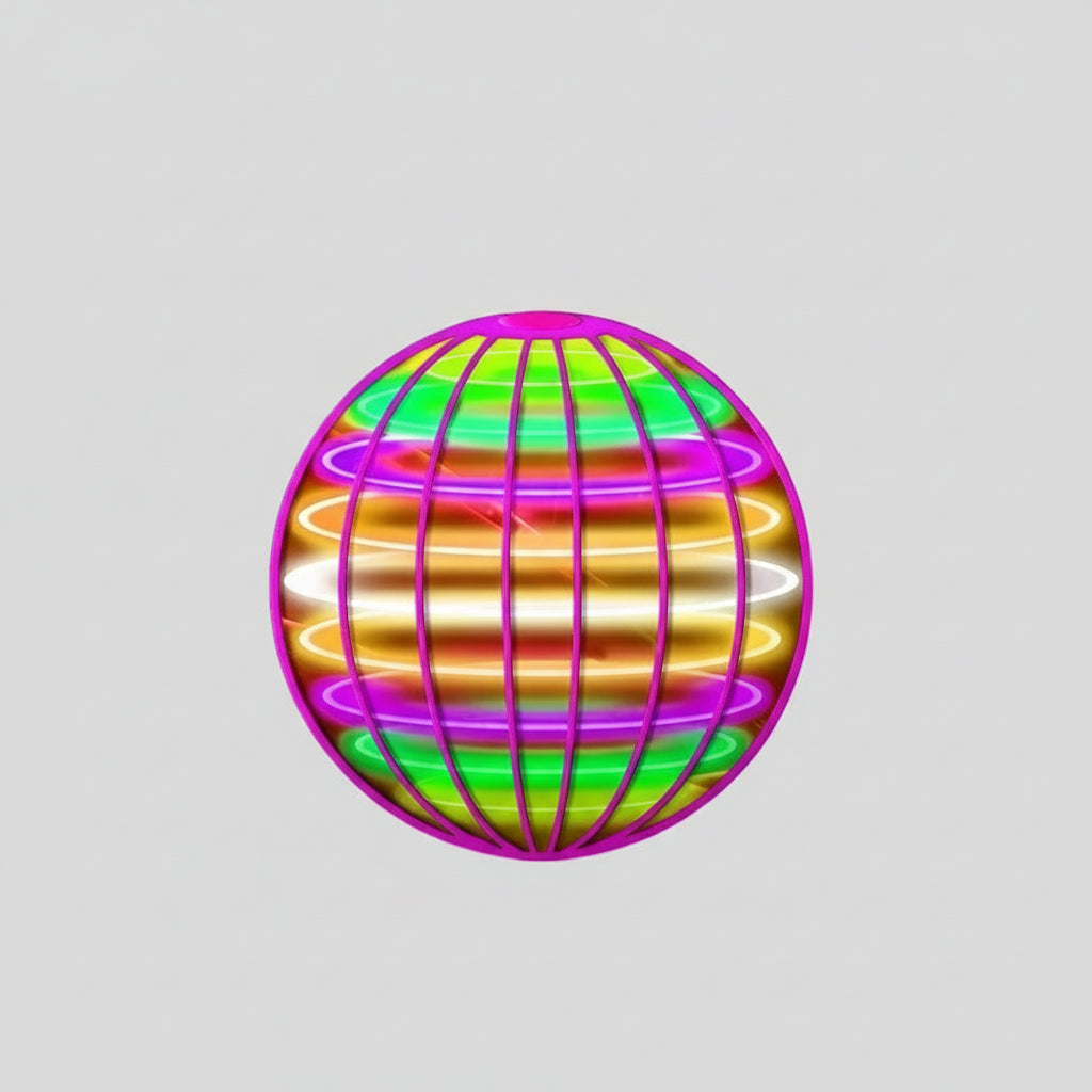 Flying Ball Children's Hand Controlled Color LED Cosmic Globe 360 ° Rotating Suspension Ball Suitable for Indoor and Outdoor Toy