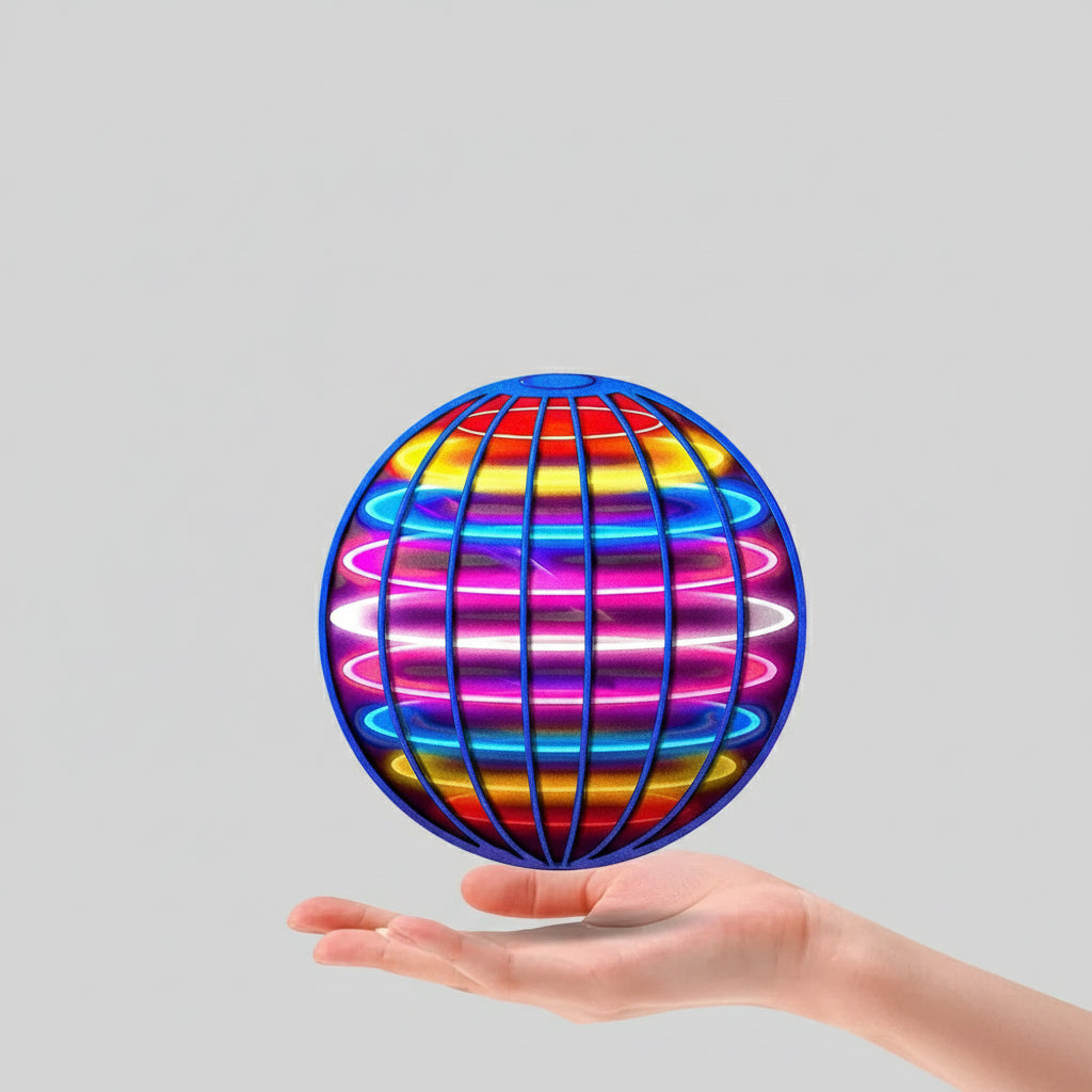 Flying Ball Children's Hand Controlled Color LED Cosmic Globe 360 ° Rotating Suspension Ball Suitable for Indoor and Outdoor Toy